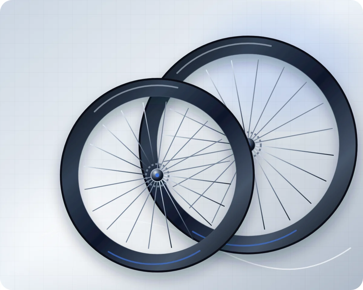 Custom carbon wheelset with a deep-section rim
